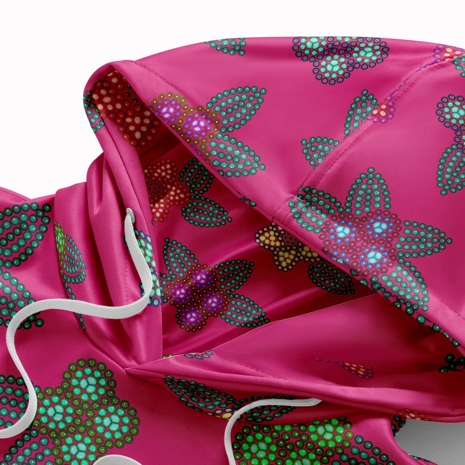 Berry Flowers Hoodie with Face Cover