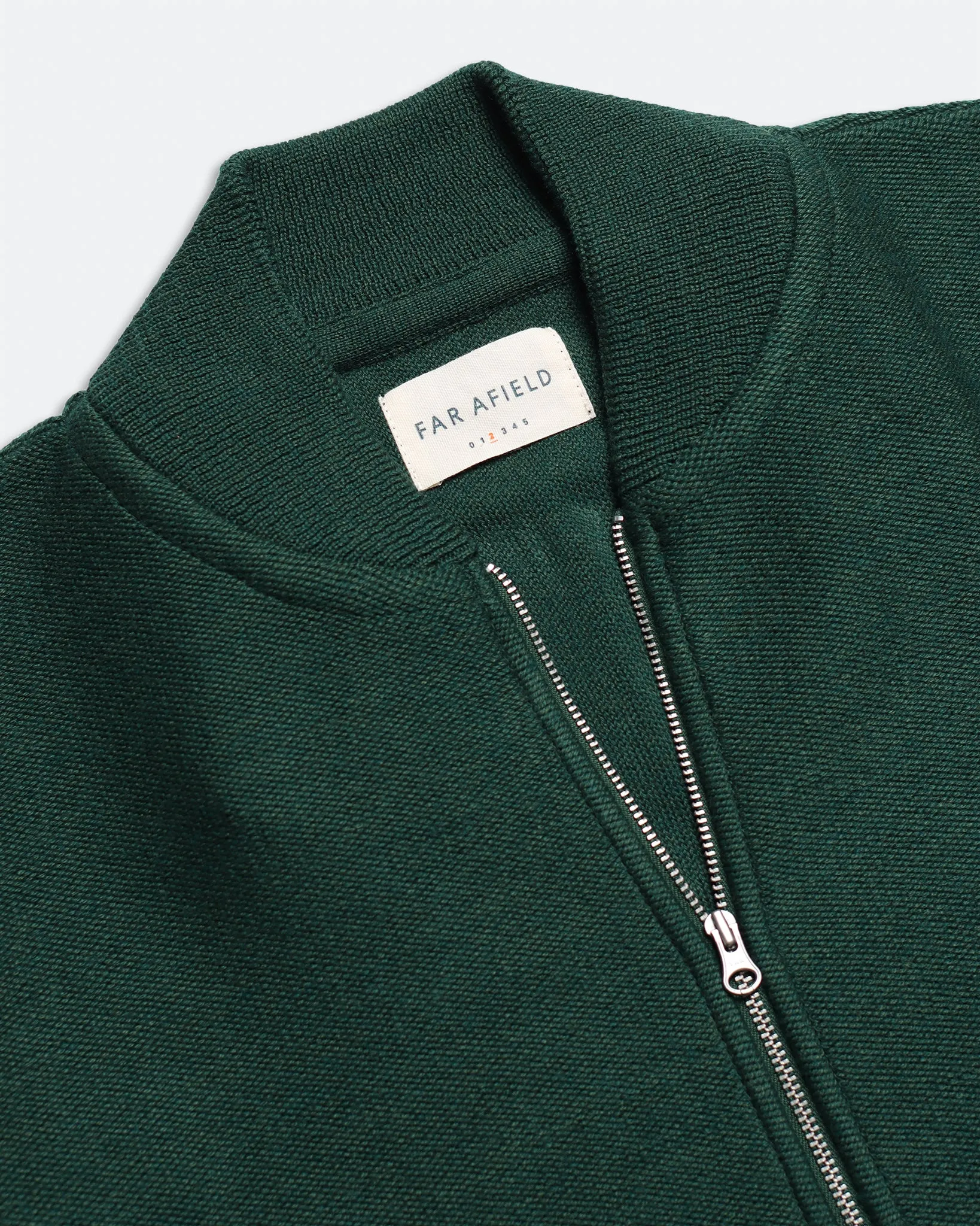 Essa Zipped Cardigan - Forest Green Wool Blend