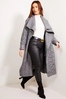 Grey Borg Long Waterfall Coat