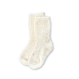 Grown Chunky Rib Sock - Milk