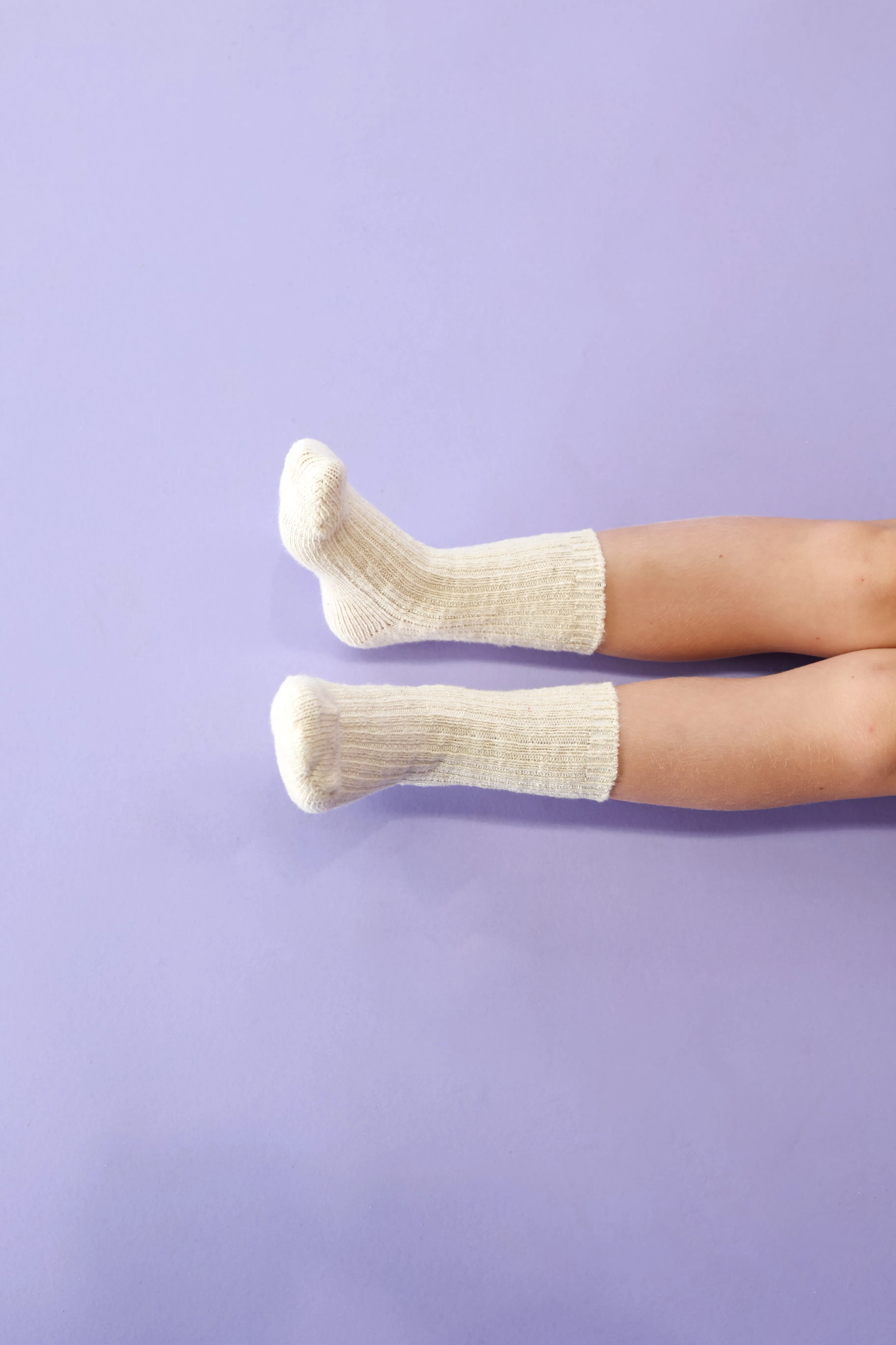 Grown Chunky Rib Sock - Milk