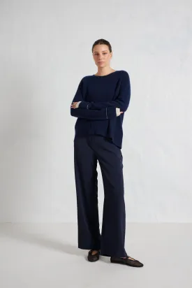 Katerina Cashmere Sweater in Midnight Navy