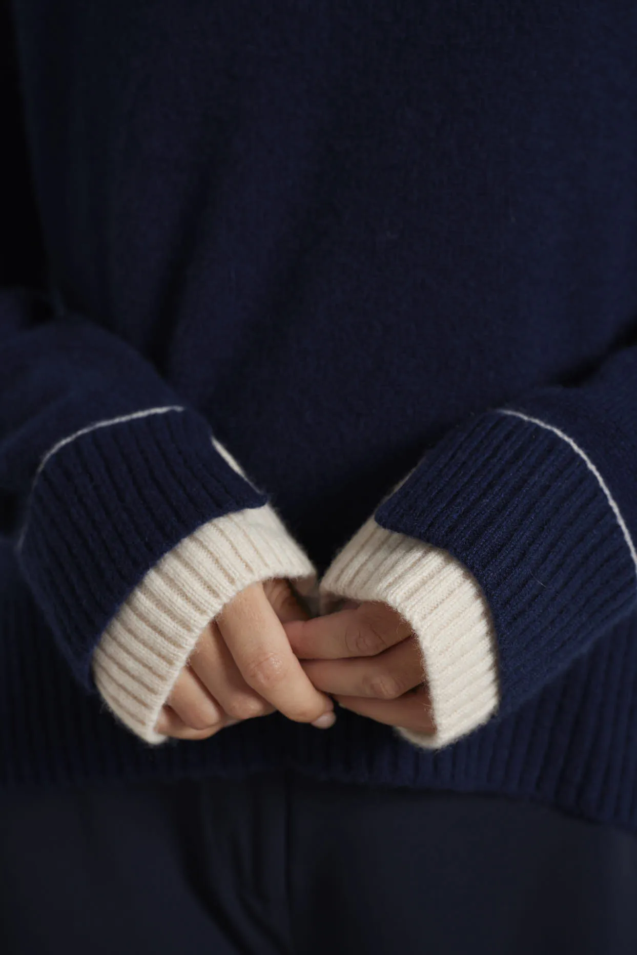 Katerina Cashmere Sweater in Midnight Navy