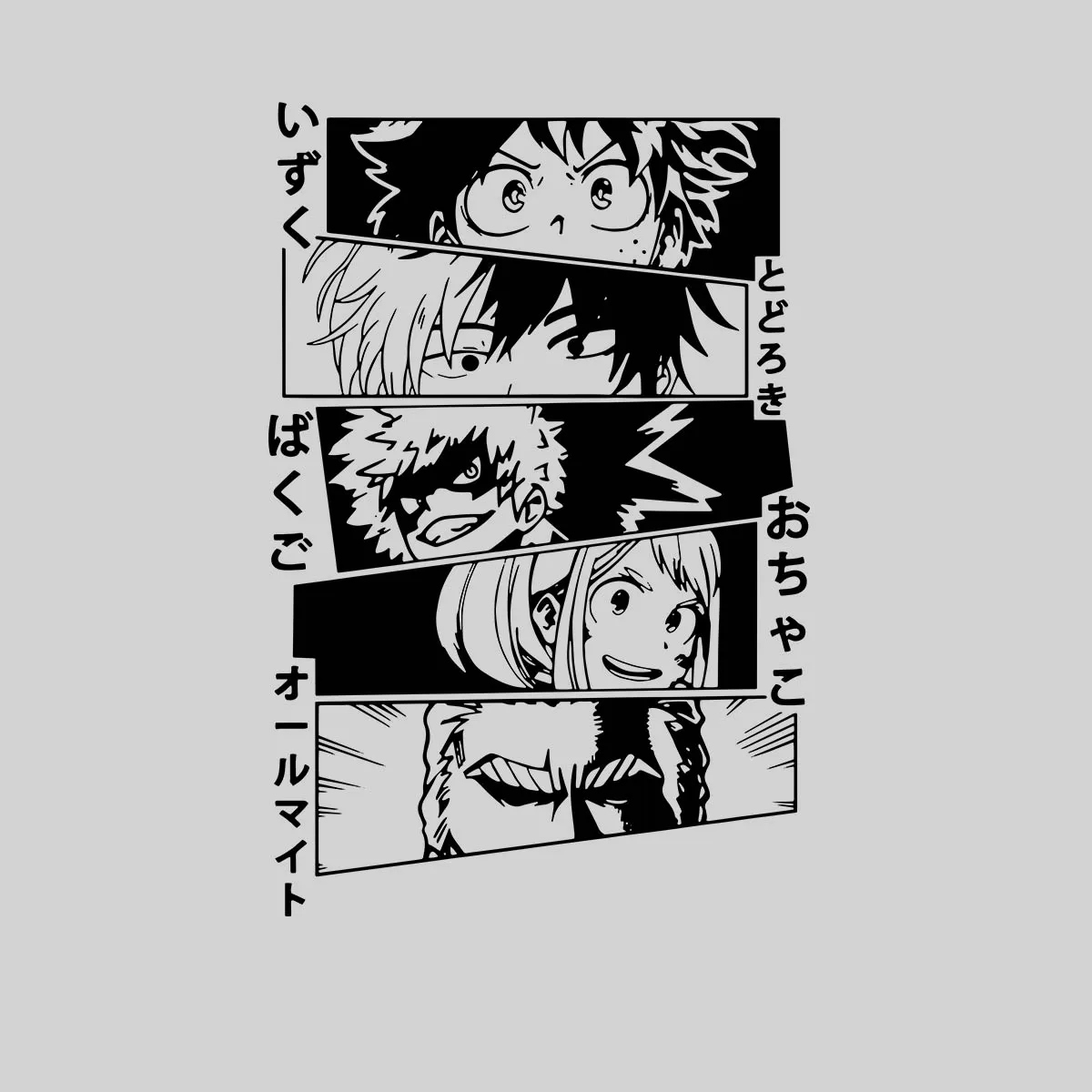 Kawaii My Hero Academia Graphic Boku No Hero Academia Japanese Anime Manga T-shirt for Kids