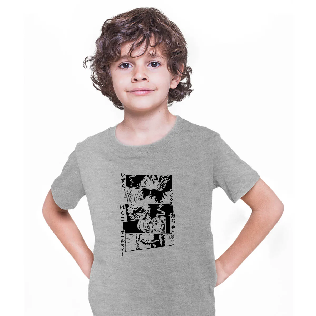 Kawaii My Hero Academia Graphic Boku No Hero Academia Japanese Anime Manga T-shirt for Kids