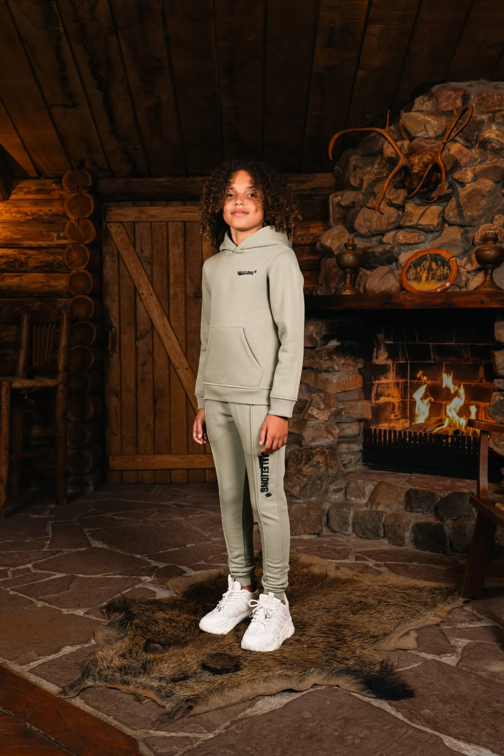 Malelions Junior Inked Hoodie | Seagrass
