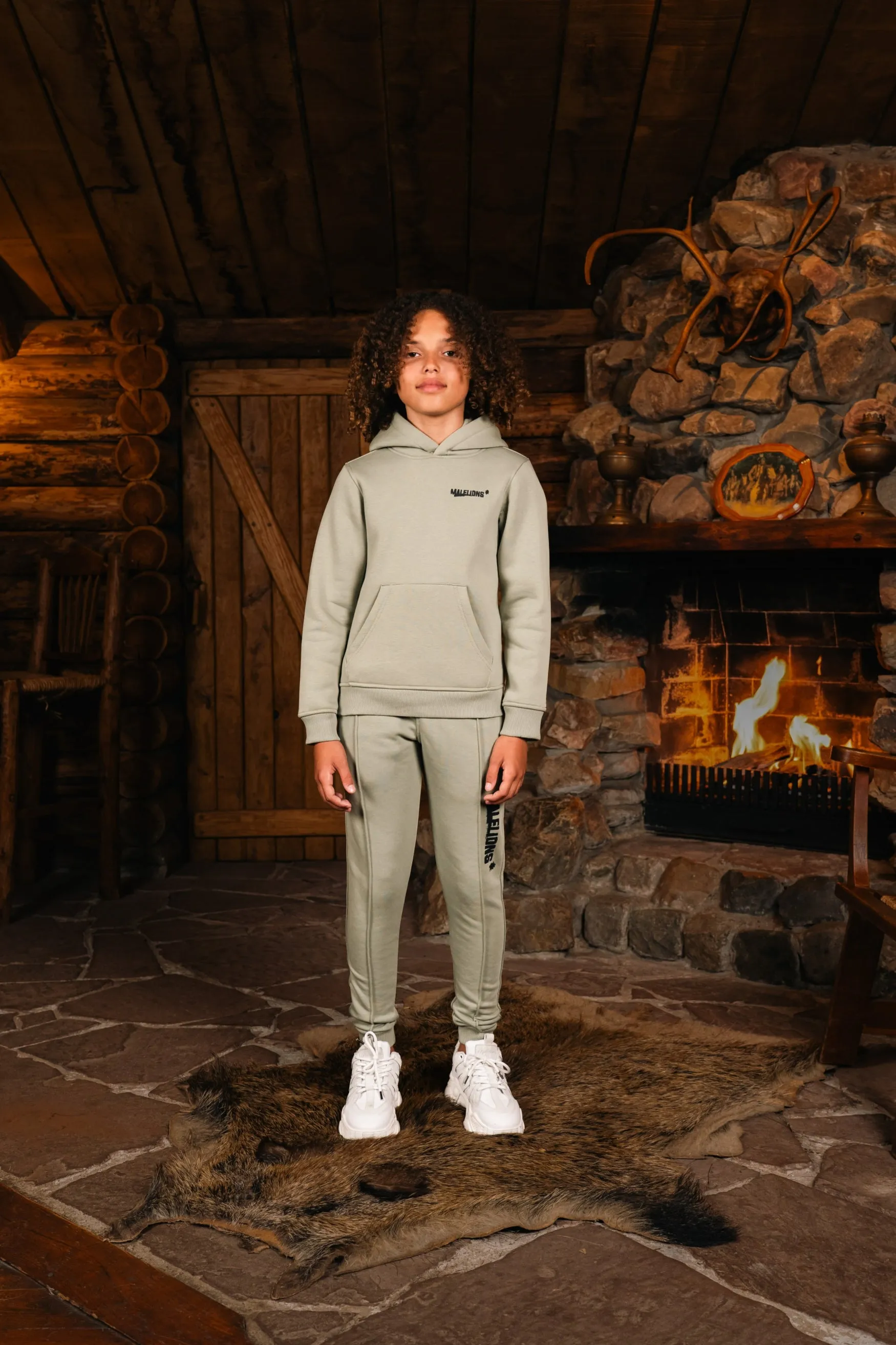 Malelions Junior Inked Hoodie | Seagrass