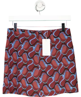 MANGO Multicoloured Printed Mini Skirt UK S