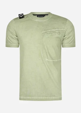 Oil wash tee shirt - tea