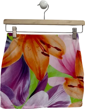 Public Desire Multicoloured Printed Floral Micro Skirt UK 10