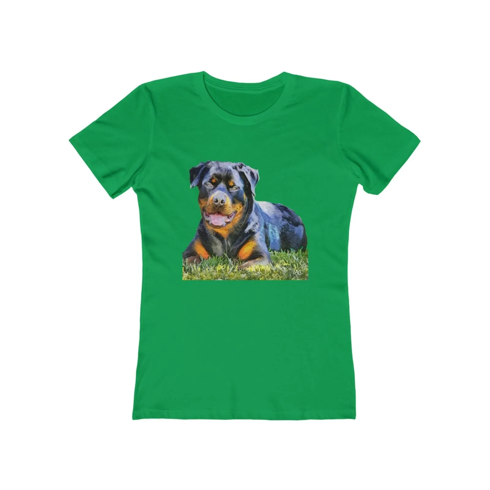 Rottweiler 'Lina' -  Women's Slim Fit Ringspun Cotton T-Shirt