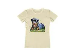 Rottweiler 'Lina' -  Women's Slim Fit Ringspun Cotton T-Shirt