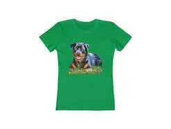 Rottweiler 'Lina' -  Women's Slim Fit Ringspun Cotton T-Shirt