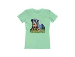 Rottweiler 'Lina' -  Women's Slim Fit Ringspun Cotton T-Shirt