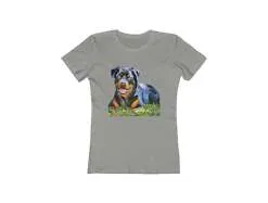 Rottweiler 'Lina' -  Women's Slim Fit Ringspun Cotton T-Shirt