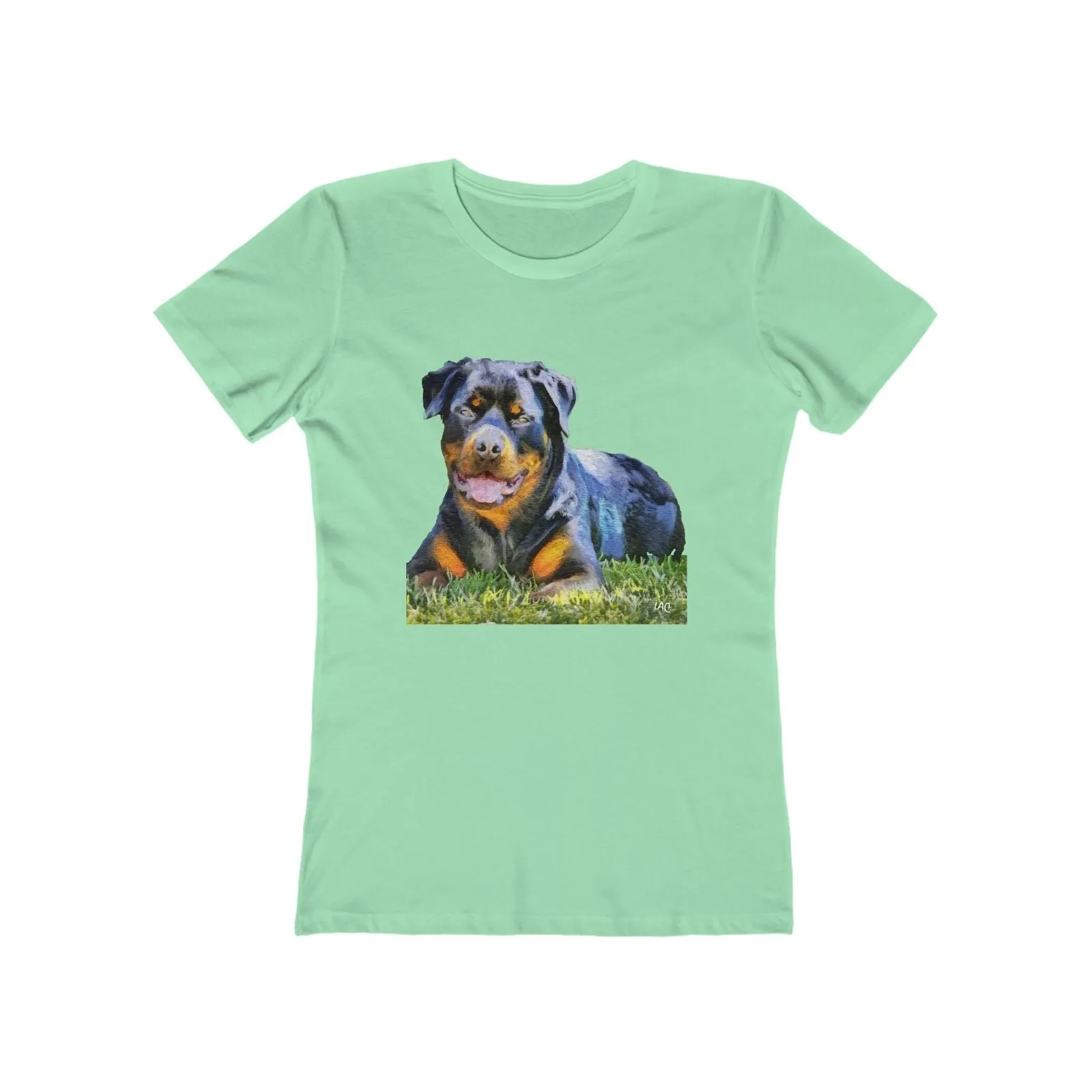 Rottweiler 'Lina' -  Women's Slim Fit Ringspun Cotton T-Shirt
