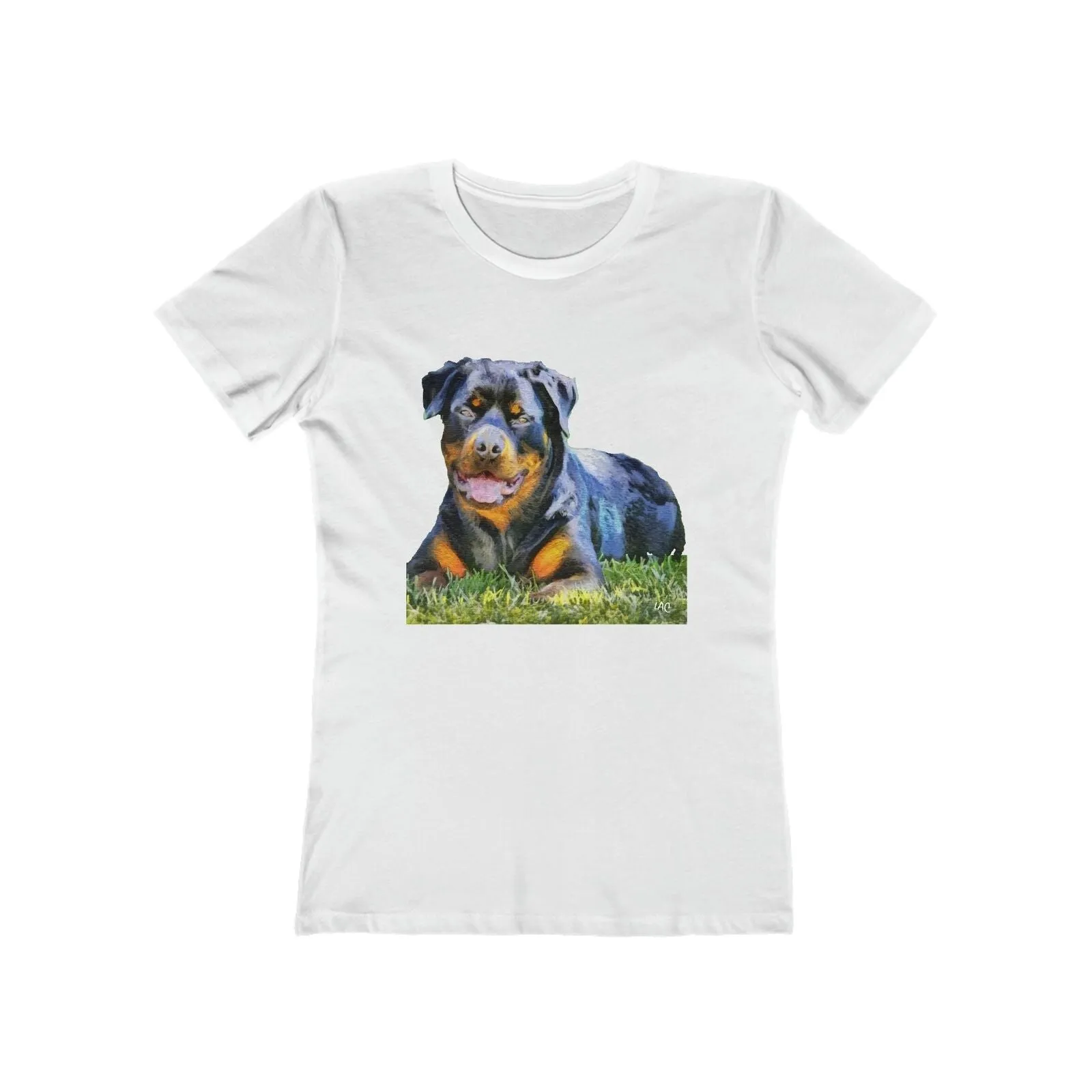 Rottweiler 'Lina' -  Women's Slim Fit Ringspun Cotton T-Shirt