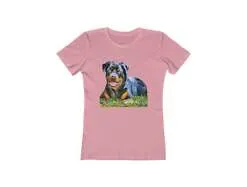 Rottweiler 'Lina' -  Women's Slim Fit Ringspun Cotton T-Shirt