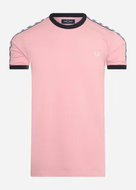 Taped ringer t-shirt - chalky pink