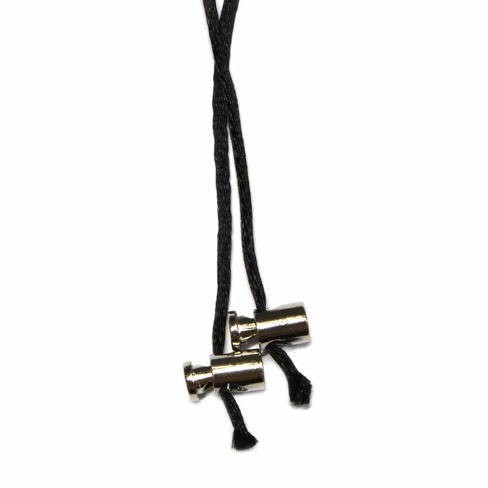 UNIQUE SEWING Metal Cord Stops - Gunmental - 2 pcs