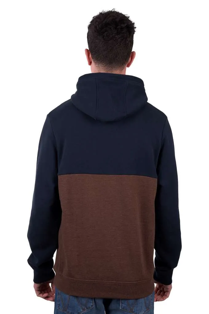 Wrangler Mens Paul Hoodie Navy/Tan